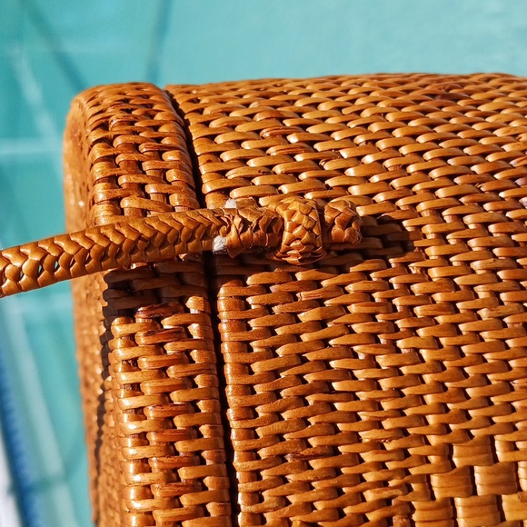 Putu by J. Maclear mini rattan wicker top handle purse vintage - Picture 9 of 17